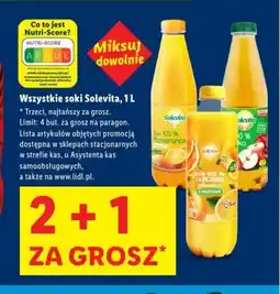 Lidl Wszystkie soki Solevita oferta