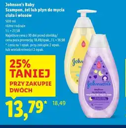 Lidl Johnson's Baby Szampon, żel lub płyn do mycia ciała i włosów oferta