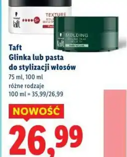 Lidl Taft Glinka lub pasta do stylizacji włosów oferta