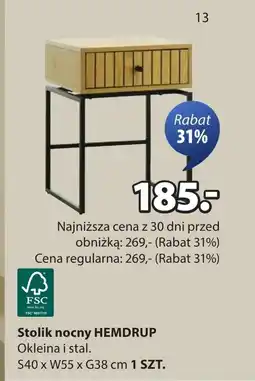 JYSK Stolik nocny EB oferta
