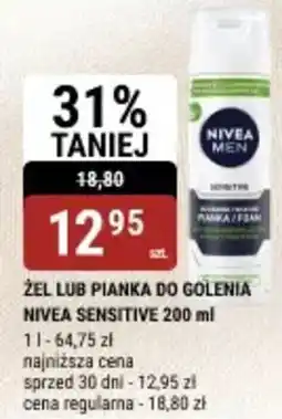 bi1 Żel lub pianka do golenia nivea sensitive oferta