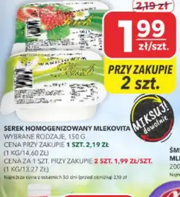 Społem Serek homogenizowany Mlekovita oferta
