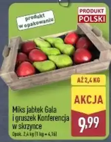 ALDI Miks jabłek gala i gruszek konferencja w skrzynce oferta