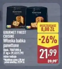 ALDI Włoska babka panettone Gourmet Finest Cuisine oferta