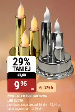 bi1 Świeca led trio srebrna lub złota oferta