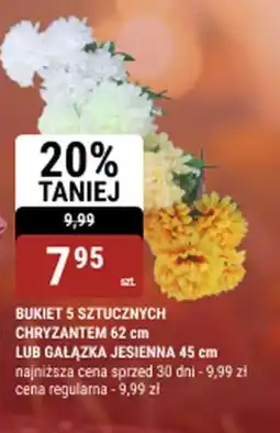 bi1 Bukiet 5 sztucznych chryzantem / gałązka jesienna oferta