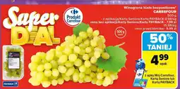Carrefour Market Winogrona białe bezpestkowe 500g Carrefour oferta