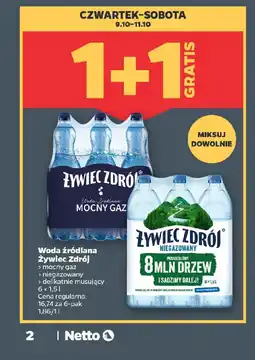 Netto Woda Źródlana Żywiec Zdrój oferta