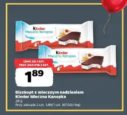 Netto Biszkopt z mlecznym nadzieniem Kinder Mleczna Kanapka oferta