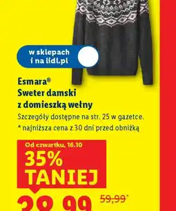 Lidl Sweter damski Esmara oferta