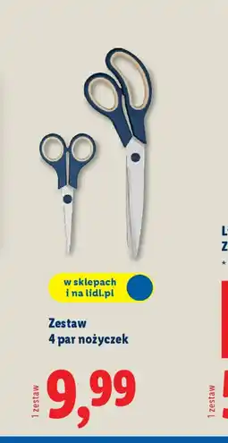 Lidl Zestaw 4 par nożyczek oferta