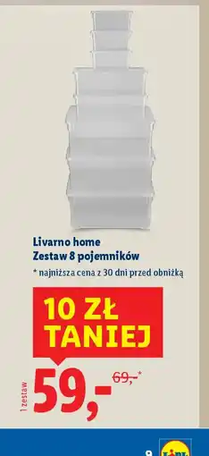 Lidl Livarno home Zestaw 8 pojemników oferta