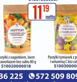 AT Pastylki z nagietkiem, lnem i prawoślazem oferta