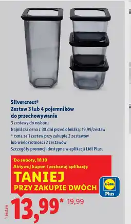 Lidl Zestaw 3 lub 4 pojemników do przechowywania Silvercrest oferta