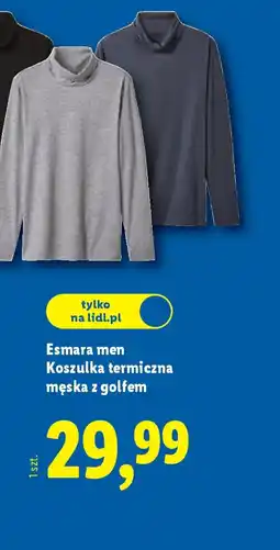Lidl Koszulka termiczna męska z golfem Esmera men oferta
