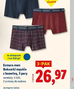 Lidl Bokserki męskie Esmera men oferta