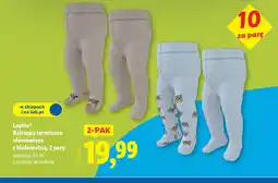 Lidl Rajstopy termiczne niemowlęce Lupilu oferta