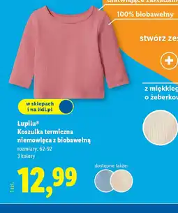 Lidl Koszulka termiczna niemowlęca z biobawełną Lupilu oferta