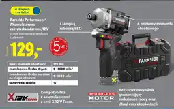 Lidl Parkside Performance Akumulatorowa zakrętarka udarowa, 12 V oferta