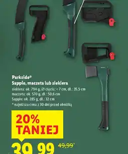 Lidl Sappie, maczeta lub siekiera Parkside oferta