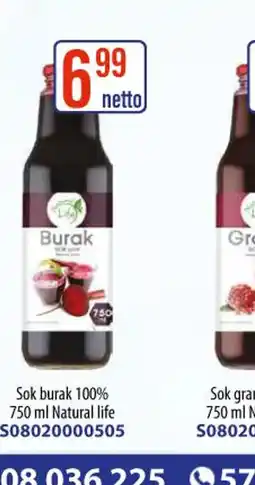 AT Natural life Sok burak 100% oferta
