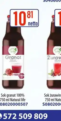 AT Natural life Sok Granat oferta
