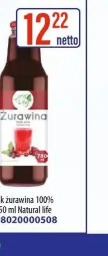 AT Natural life Sok żurawina oferta