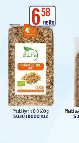 AT Bio Life Płatki Żytnie BIO oferta