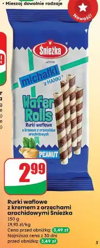 Dino Rurki waflowe kokosowe Śnieżka Michałki Z Hanki oferta