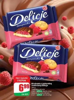 Dino Ciastka z galaretką malinową Delicje Szampańskie oferta
