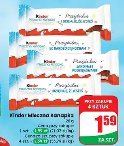 Dino Baton Kinder Mleczna Kanapka oferta