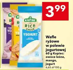 Lewiatan Wafle ryżowe w polewie jogurtowej owoce letnie/mango/jogurt Kupiec oferta