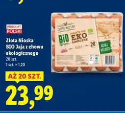 Lidl Jajka BIO z chowu ekologicznego 20 szt. Złota Nioska oferta