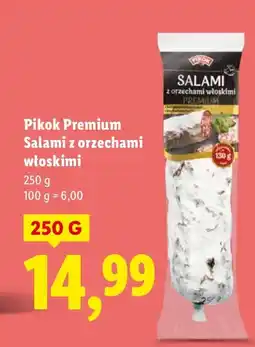 Lidl Salami z orzechami włoskimi Pikok Premium oferta