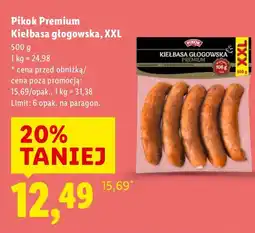 Lidl Kiełbasa głogowska XXL Pikok Premium oferta
