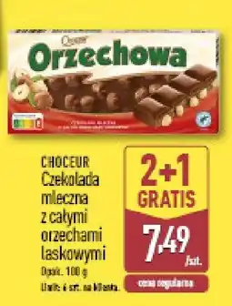 ALDI Czekolada mleczna z całymi orzechami laskowymi Choceur oferta