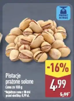 ALDI Pistacje prażone solone Aldi oferta
