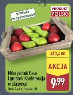 ALDI Miks jabłek Gala i gruszek Konferencja - skrzynka 2,4 kg Aldi oferta