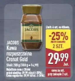 ALDI Kawa rozpuszczalna Jacobs Cronat Gold oferta