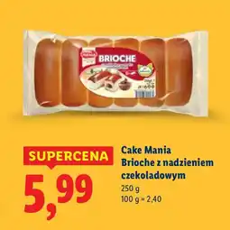 Lidl Brioche z nadzieniem czekoladowym Cake Mania oferta