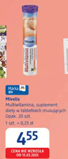 dm drogerie markt Mivolis Multiwitamina, suplement diety w tabletkach musujących oferta