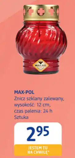 dm drogerie markt MAX-POL Znicz szklany zalewany oferta