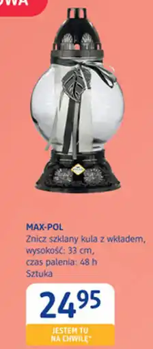 dm drogerie markt MAX-POL Znicz szklany kula z wkładem oferta