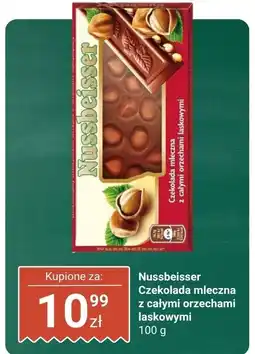 Biedronka Czekolada mleczna z całymi orzechami laskowymi Nussbeisser oferta