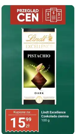 Biedronka Czekolada Excellence ciemna z pistacjami Lindt oferta