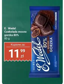 Biedronka Czekoladamocno gorzka 80% E. Wedel oferta