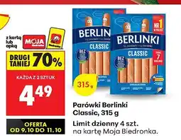Biedronka Parówki Berlinki Classic oferta
