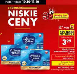 Biedronka Masło Ekstra Mleczna Dolina oferta