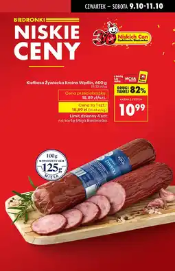 Biedronka Kiełbasa Żywiecka Kraina Wędlin oferta
