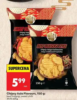Biedronka Chipsy Asia Flavours beef bulgogi, sweet chilli oferta